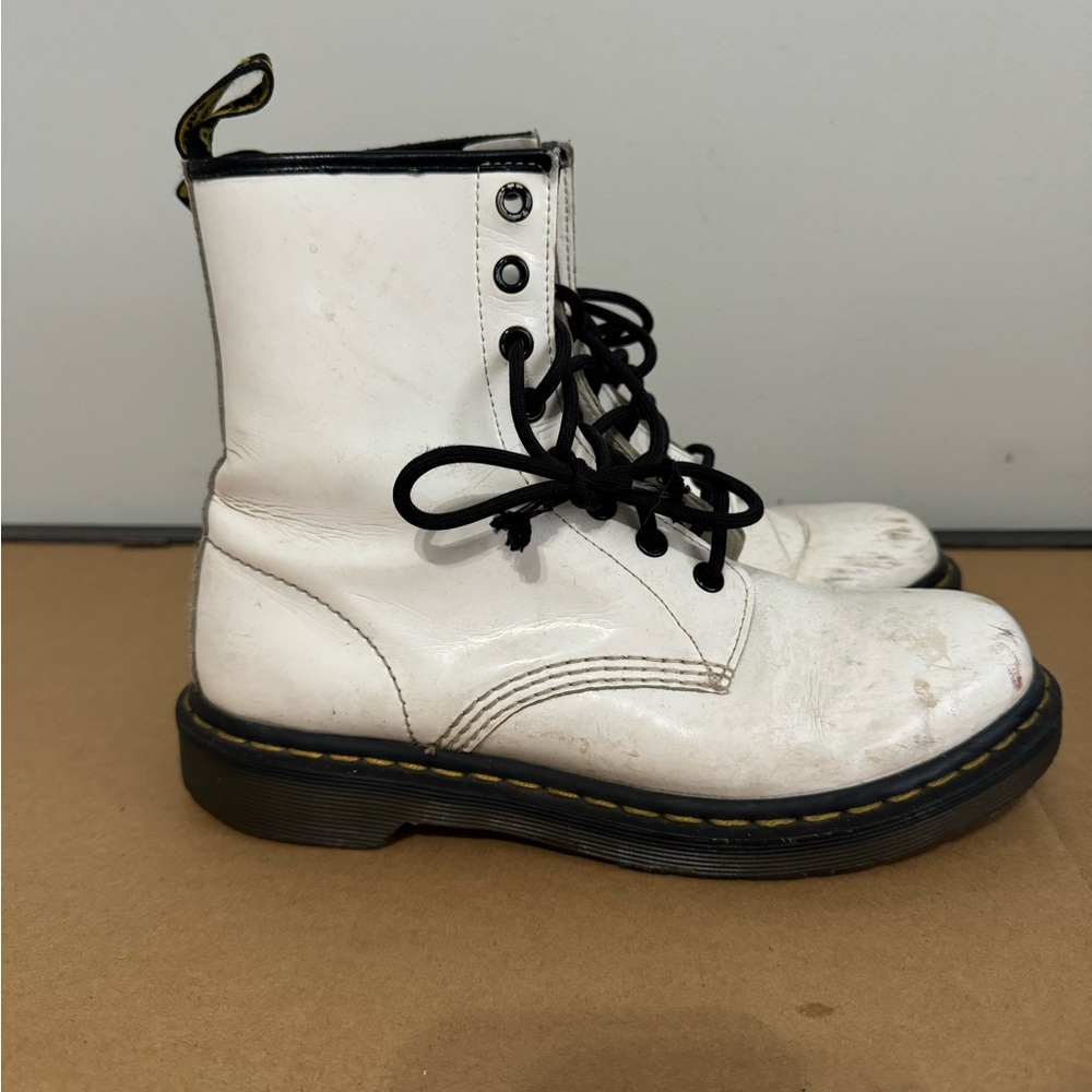 White Dr. Martens. SIZE 8.0 women
